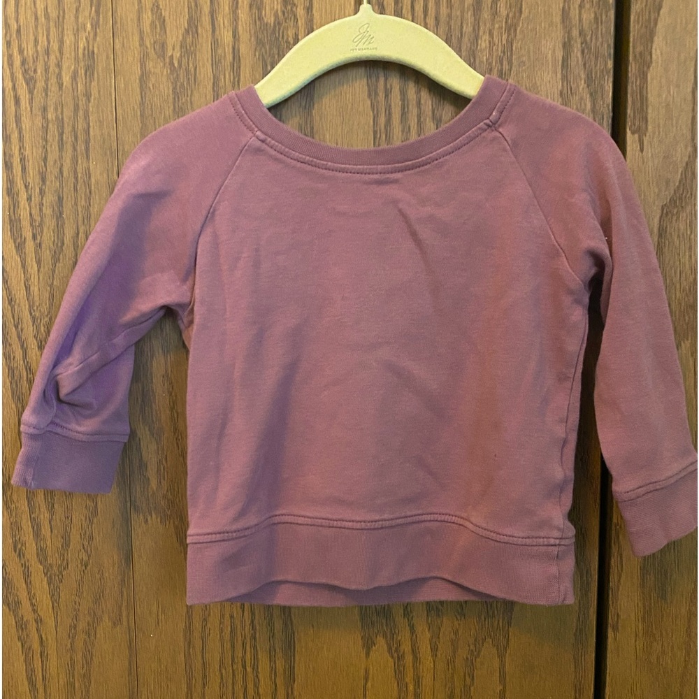 COPY - Colored Organics Mauve Pullover in 12-18 months